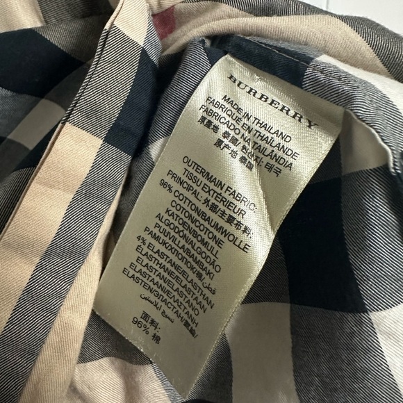 Burberry Britt Button Down Three Quarter Sleeve | Color Tan | Size: Small - Picture 5 of 12